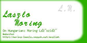 laszlo moring business card